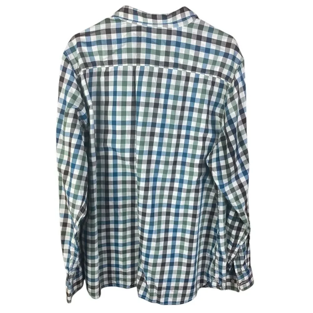 The North Face Mens Mulitcolor Plaid Long Sleeve Button-Down Shirt Size XL